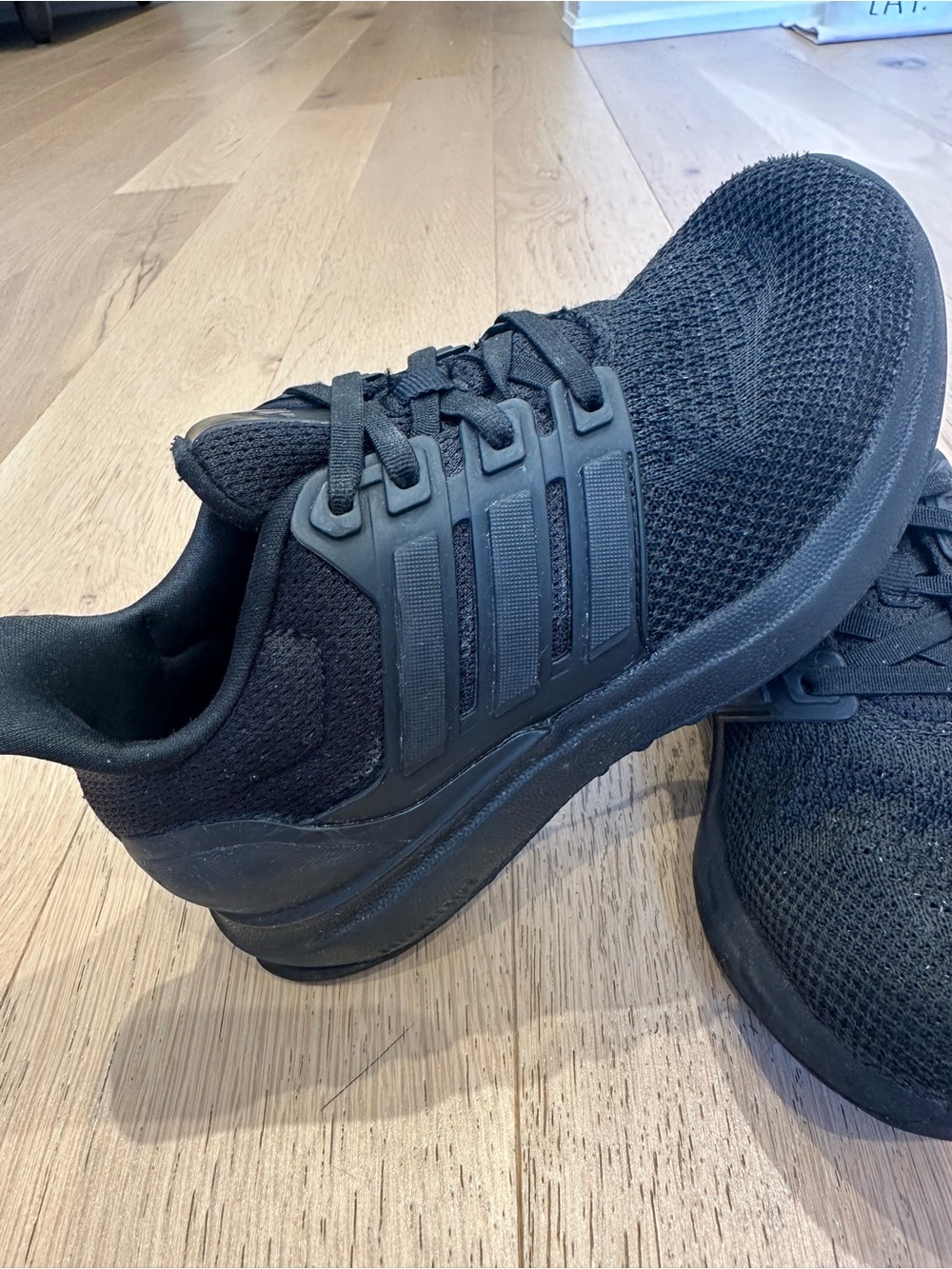 Adidas Dreamstrike Kids Black Knit No Tie Lace-Up Sneakers